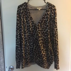 Animal print cardigan!